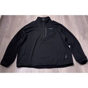 Eddie Bauer First Ascent Jacket Mens 2XLBlack 1/2 Zip FreeHeat Sweatshirt jacket